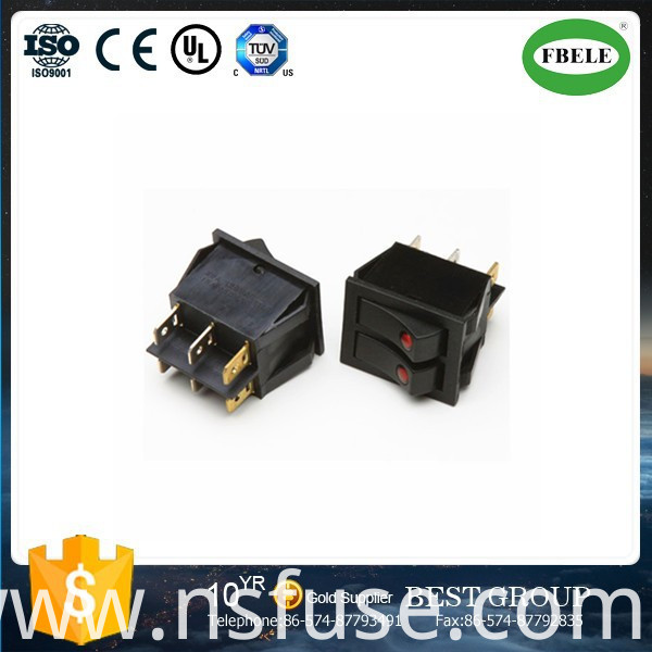 Contacts Rocker Switch 20A 250VAC Point Lamp Switch